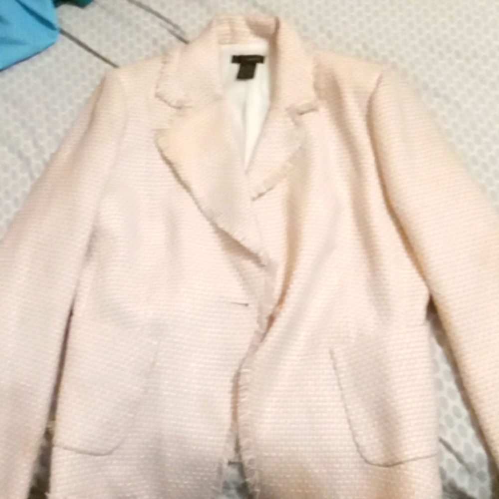 Pink/white tweed suot coat